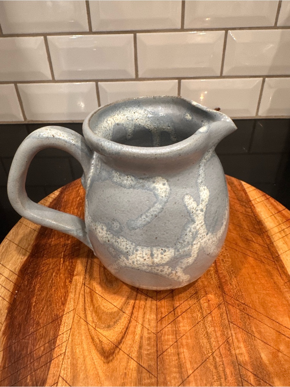 Handcrafted Ceramic Pitcher - Blue Gray
